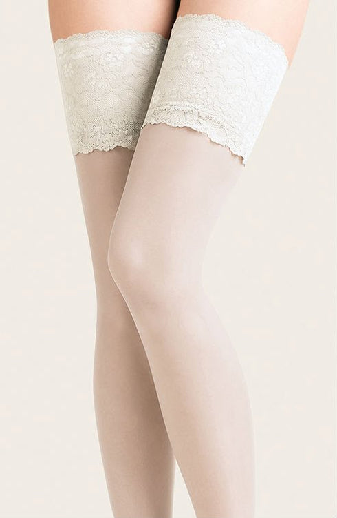 Gabriella Calze Exclusive 201 Hold Ups White, UK lingerie at My Devilish Desires