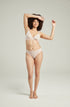 The Sheer Deco High Leg Brief Blush Pink, UK lingerie at My Devilish Desires