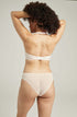 The Sheer Deco High Leg Brief Blush Pink, UK lingerie at My Devilish Desires
