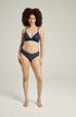 The Sheer Deco Hipster Brief Navy, UK lingerie at My Devilish Desires