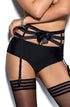 Roza Amorre Suspender Belt Black, UK lingerie at My Devilish Desires