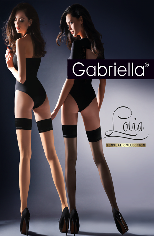 Gabriella Calze Lovia Hold Ups Black, UK lingerie at My Devilish Desires