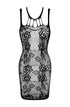 Beauty Night Anya black fishnet dress back view, clubwear at My Devilish Desires