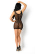 Beauty Night Paola black fishnet dress back view, clubwear at My Devilish Desires