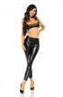 Beauty Night Carina wet look trousers and bra set, clubwear at My Devilish Desires