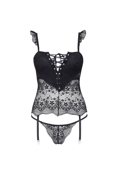 Beauty Night Alena corset detail, UK lingerie at My Devilish Desires