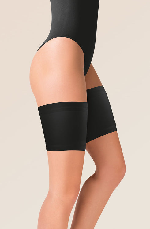 Gabriella Satin Thigh Band 510 Black, UK lingerie at My Devilish Desires