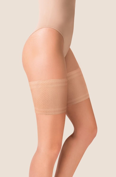 Gabriella Mesh Thigh Band 511 Beige, UK lingerie at My Devilish Desires