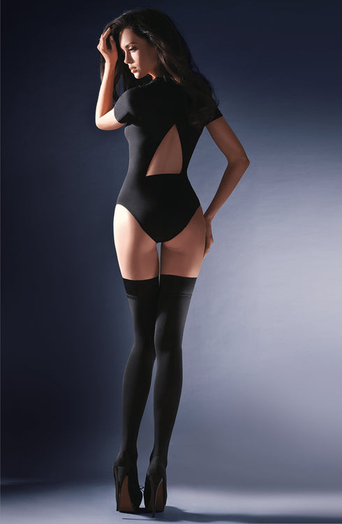 Gabriella Calze Alva Hold Ups Black, UK lingerie at My Devilish Desires