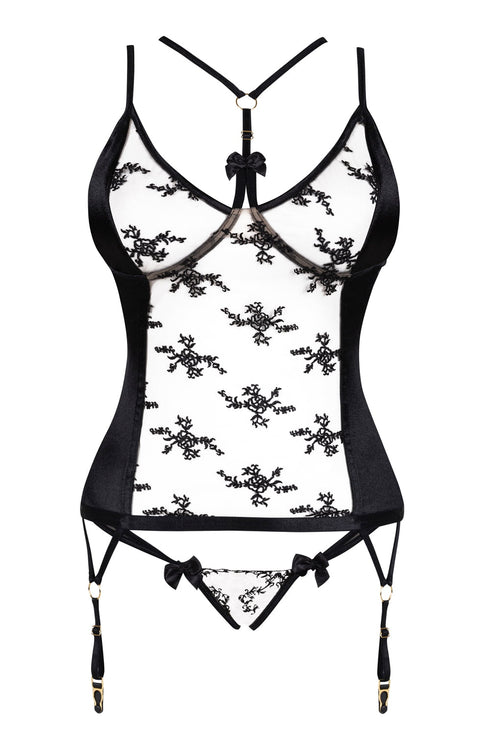 Beauty Night Gianna corset side view, UK lingerie at My Devilish Desires