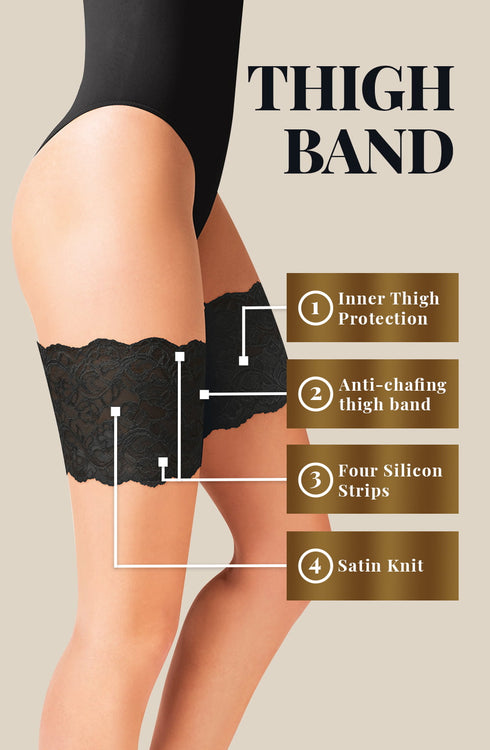 Gabriella Lace Thigh Band 509 Black, UK lingerie at My Devilish Desires