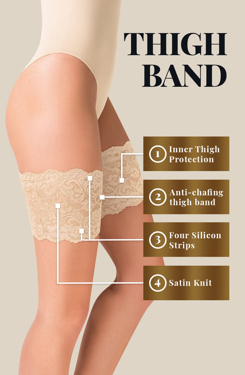 Gabriella Lace Thigh Band 509 Ivory, UK lingerie at My Devilish Desires