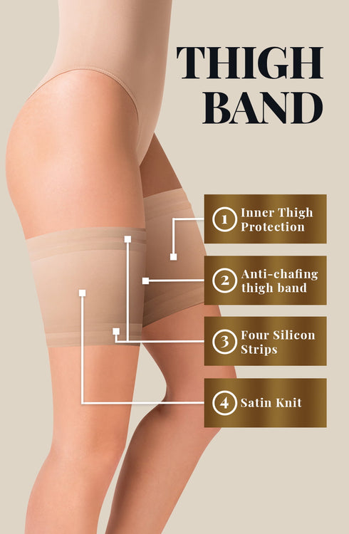 Gabriella Satin Thigh Band 510 Beige, UK lingerie at My Devilish Desires