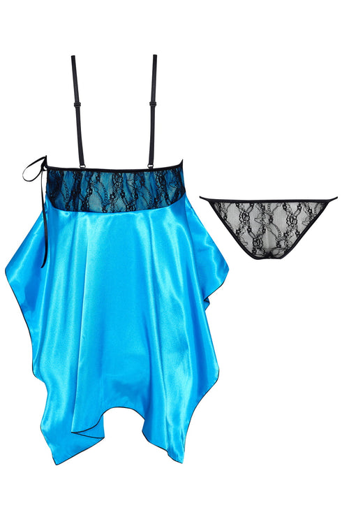 Beauty Night BN6647 Julieta Chemise Turquoise, UK lingerie at My Devilish Desires