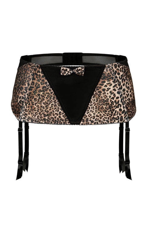 Roza Zoje Suspender Belt Black, UK lingerie at My Devilish Desires