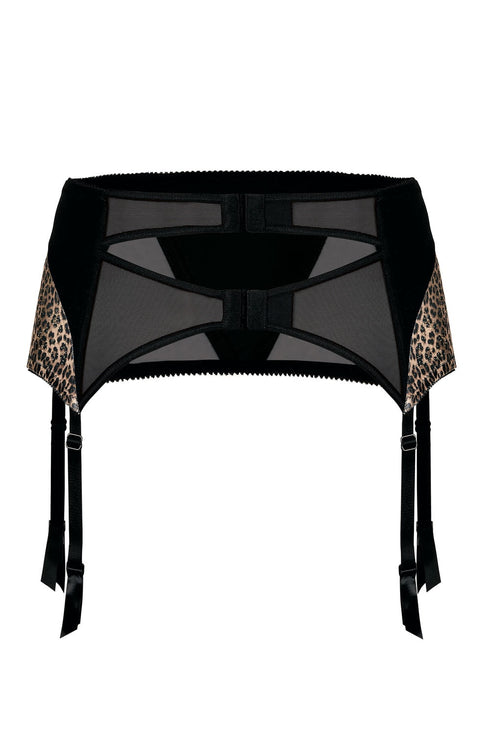 Roza Zoje Suspender Belt Black, UK lingerie at My Devilish Desires