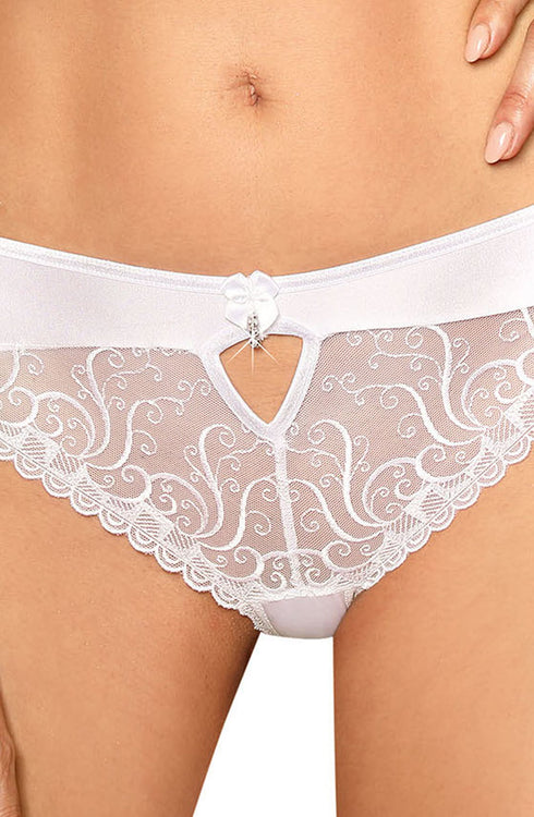 Roza Anuk Brief White, UK lingerie at My Devilish Desires