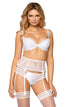 Roza Anuk Suspender Belt White, UK lingerie at My Devilish Desires
