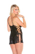 Shirley of Hollywood 20015 Chemise Black, UK lingerie at My Devilish Desires
