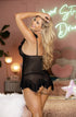 Shirley of Hollywood 96821Q Black Babydoll, UK lingerie at My Devilish Desires