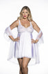Shirley of Hollywood X3595 White 3 Piece Babydoll, UK lingerie at My Devilish Desires