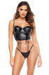 Beauty Night Sasha black corset set, seductive UK lingerie at My Devilish Desires
