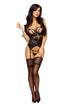 Beauty Night Shaina wet look corset set, clubwear at My Devilish Desires