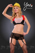 YesX YX129 Firewoman Black/Red, roleplay lingerie at My Devilish Desires