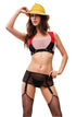 YesX YX129 Firewoman Black/Red, roleplay lingerie at My Devilish Desires