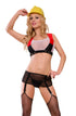 YesX YX129 Firewoman Black/Red, roleplay lingerie at My Devilish Desires
