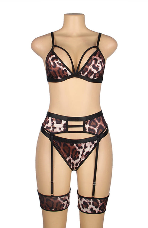 YesX YX837 Leopard Print Set, roleplay lingerie at My Devilish Desires