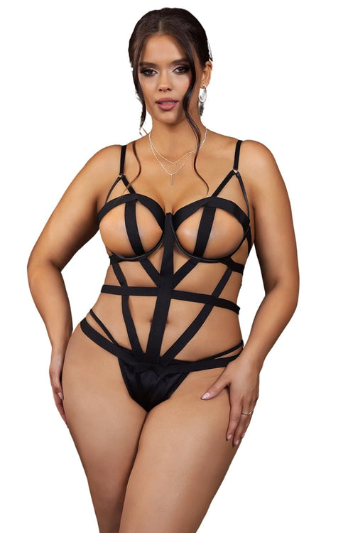 YesX YX844Q Body Black, UK lingerie at My Devilish Desires