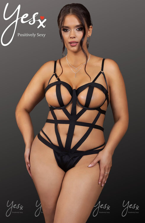 YesX YX844Q Body Black, UK lingerie at My Devilish Desires