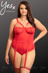 YesX YX858Q Red Bodysuit, UK lingerie at My Devilish Desires