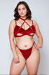 YesX YX872Q Hollow Cut Halter Bra Set Up To 2XL, UK lingerie at My Devilish Desires