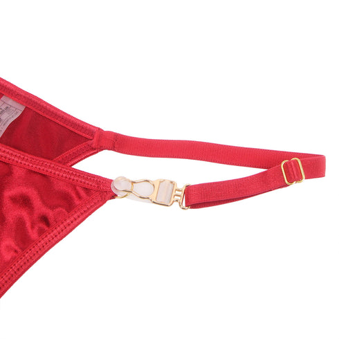 YesX YX872Q Hollow Cut Halter Bra Set Up To 2XL, UK lingerie at My Devilish Desires