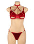 YesX YX872Q Hollow Cut Halter Bra Set Up To 2XL, UK lingerie at My Devilish Desires