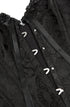 YesX YX886 Stunning Black Brocade Corset Up to 5XL, UK lingerie at My Devilish Desires