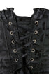YesX YX886 black brocade corset, plus size UK lingerie at My Devilish Desires