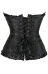 YesX YX886 Stunning Black Brocade Corset Up to 5XL, UK lingerie at My Devilish Desires
