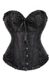 YesX YX886 black brocade corset, plus size UK lingerie at My Devilish Desires