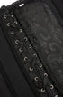 YesX YX886 Stunning Black Brocade Corset Up to 5XL, UK lingerie at My Devilish Desires