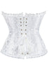 YesX YX887 white brocade corset side view, UK lingerie at My Devilish Desires
