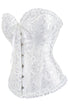 YesX YX887 Elegant White Brocade Corset up to 2XL, UK lingerie at My Devilish Desires
