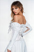 YesX YX887 Elegant White Brocade Corset up to 2XL, UK lingerie at My Devilish Desires