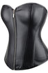 YesX YX888 black corset back view, plus size lingerie at My Devilish Desires