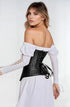 YesX YX888 Stunning Black Corset Up to 4XL, UK lingerie at My Devilish Desires