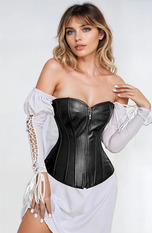 YesX YX888 Stunning Black Corset Up to 4XL, UK lingerie at My Devilish Desires