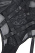 YesX YX890 Black Faux Leather Look and Mesh, wet look clubwear at My Devilish Desires