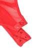 YesX YX891 Red Faux Leather Look and Mesh, wet look clubwear at My Devilish Desires